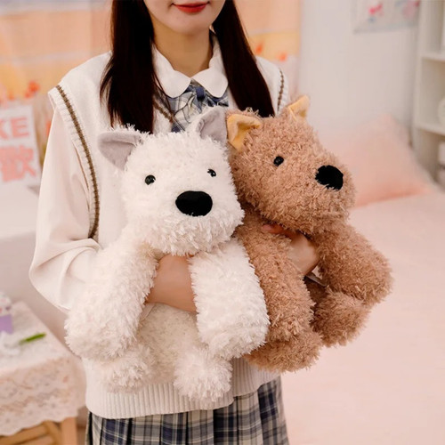 Brown dog plush toy - toy, fluffy