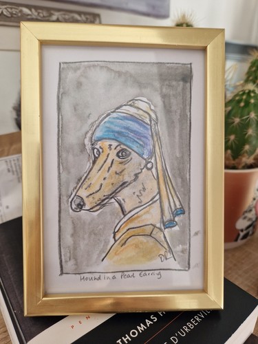Hound pearl earring - hound,