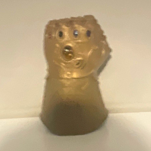 Brown plastic dog figurine toy - plastic,
