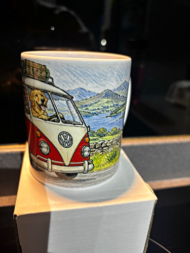 Red campervan dogs - campervan,