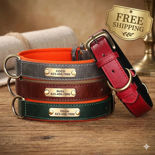 Soft leather collar - soft,